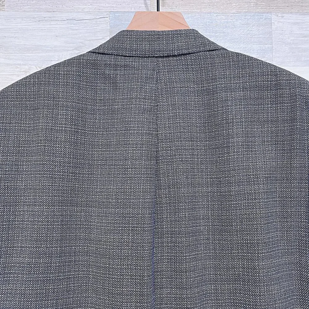 Samuelsohn Tweed Blazer Sport Coat Gray 2 Button Wool Super 110s Mens 40R